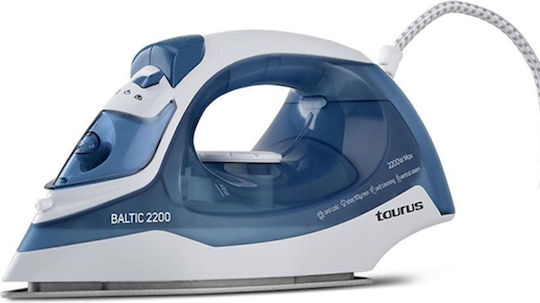 Taurus Baltic 2200 Steam Iron 2200W with Ceramic Plate and Continuous Steam Supply 30g/min