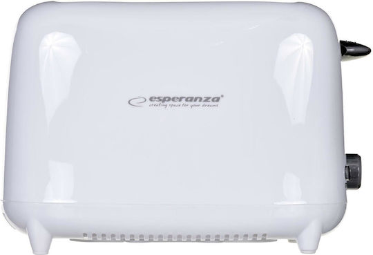 Esperanza Toster Ciabatta EKT002 Toaster 2 Slots 600W White