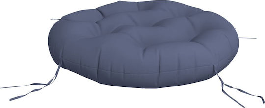 vidaXL Waterproof Garden Chair Cushion Round Navy Blue 60x60cm