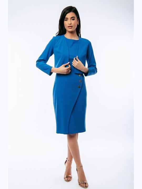 BelleFille Damen Blazer Hellblau