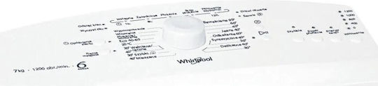 Whirlpool Πλυντήριο Ρούχων Άνω Φόρτωσης 7kg 1200 Στροφών FreshCare NTDLR 7220LS PL/N