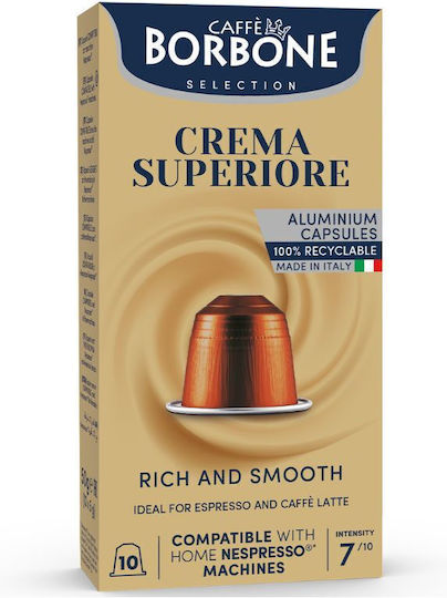Caffe Borbone Капсули Еспресо Crema Superiore Съвместими с машина Nespresso 10капси