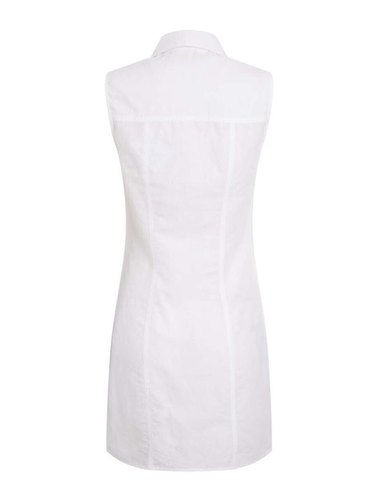 Calvin Klein Mini Σεμιζιέ Φόρεμα Λευκό