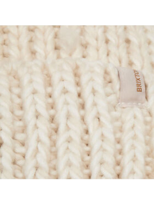 Beanie Γυναικείος Σκούφος Πλεκτός σε Εκρού χρώμα