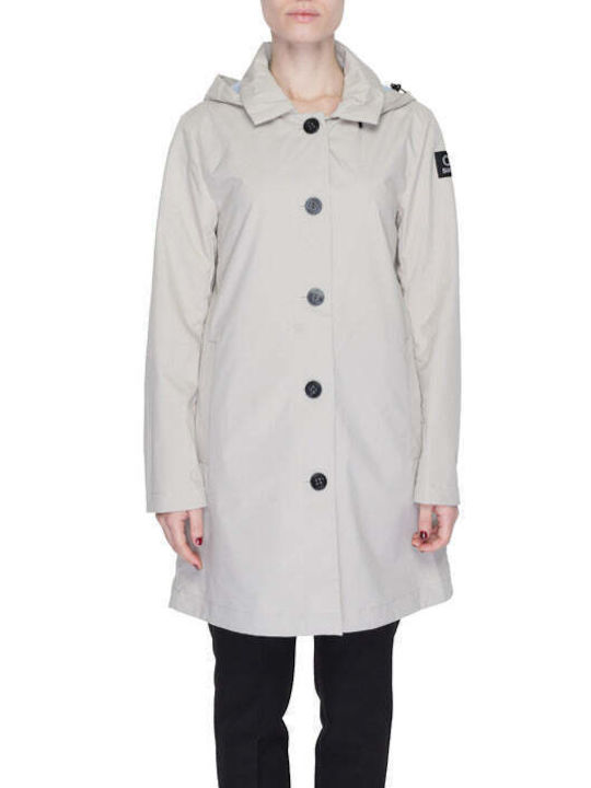 Suns Women's Coat with Buttons Beige