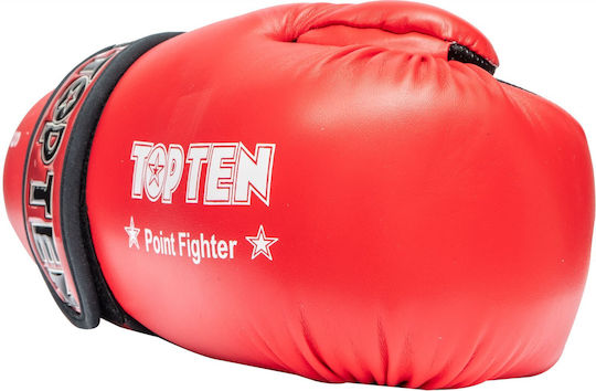 Top Ten Point Fighter Boxhandschuhe für Kampf Rot