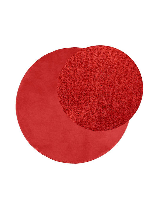 vidaXL Oviedo Rug Round Red