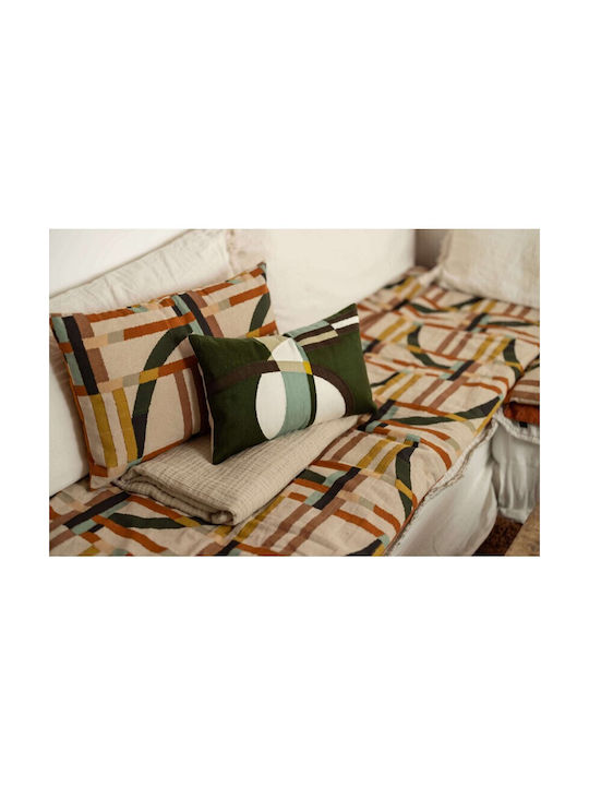 Vivaraise Μαξιλάρι Καναπέ Nael από 100% Βαμβάκι Chambray Olive 30x50εκ.