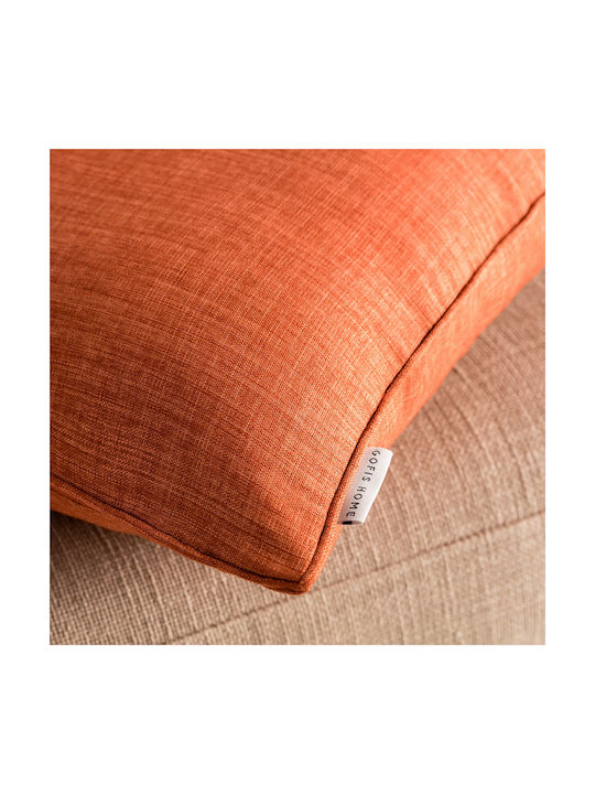 Gofis Home Decorative Pillow Case Chrome Tan Brown 930B/13 43x43cm.