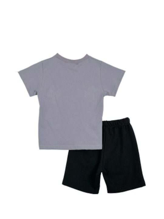 Frenzy Kids Set with Shorts Summer 2pcs grey black