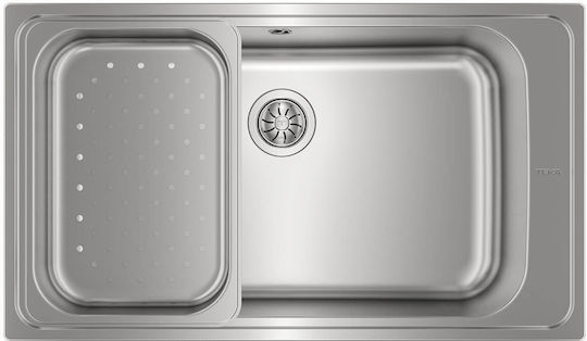 Teka Bahia 1B Plus Ένθετος Νεροχύτης Inox Σατινέ Μ73.6xΠ43.1cm Ασημί