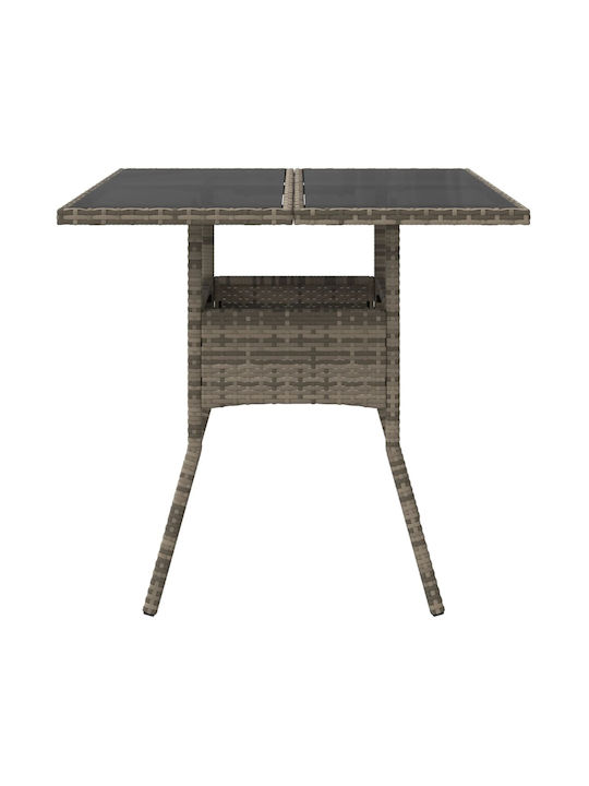 Tisch für kleine Außenbereiche Stabil Gray 80x80x75cm