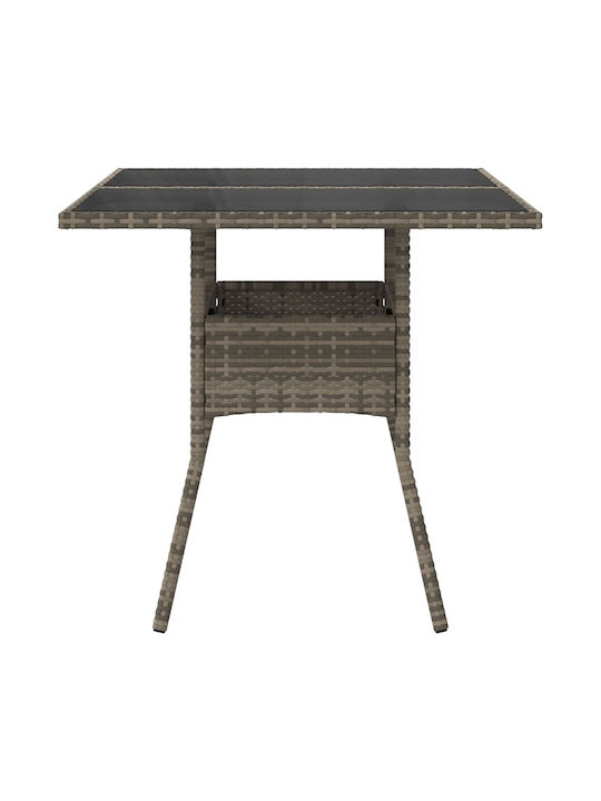 Tisch für kleine Außenbereiche Stabil Gray 80x80x75cm