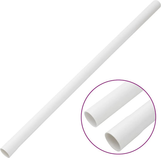 vidaXL Canal de Cablu din Plastic Alb 1m