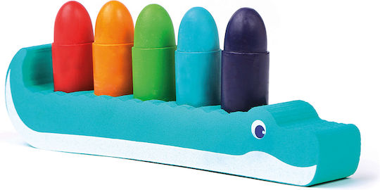 Ludi Bathroom Toy Crayons Painting Case Crocodile Shape