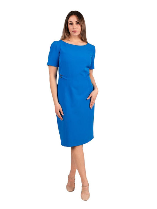 Forel Dress Short Sleeve Blue