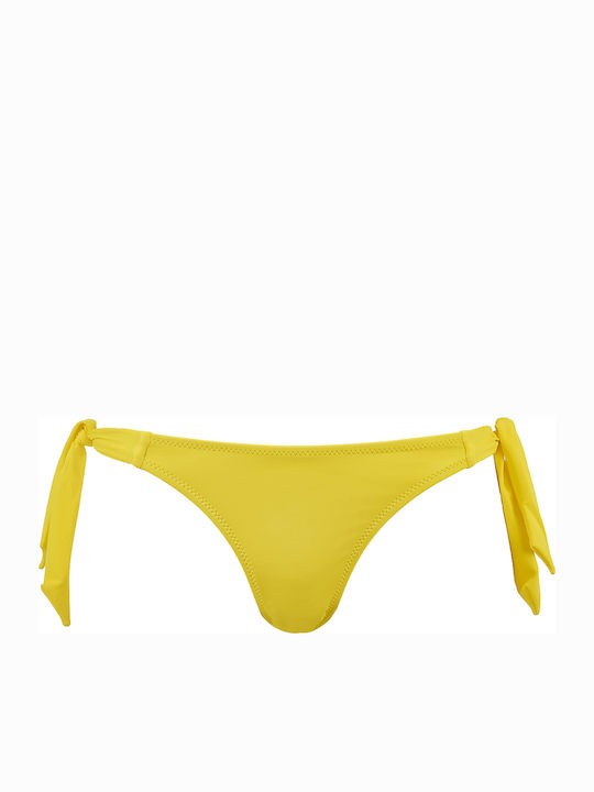 Bikini Brasilien mit Schnürchen Gelb