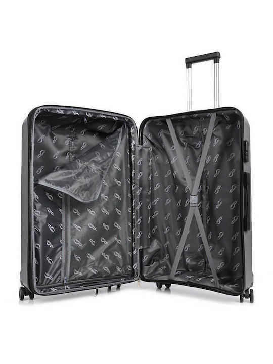 Diplomat Medium The Seagull Collection Medium Travel Suitcase Hard Gray with 4 Wheels Height 66cm