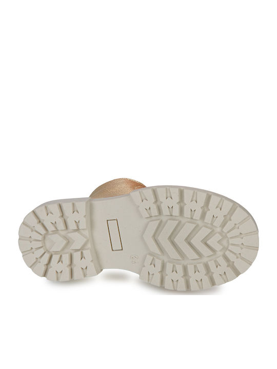 Mina Kids Boots with Zipper Gold