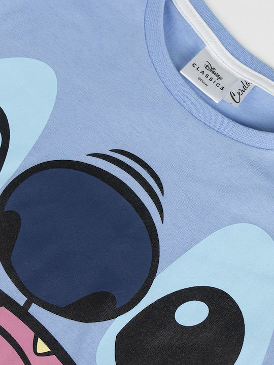 Cerda Kids Summer Light Blue Pajama Stitch