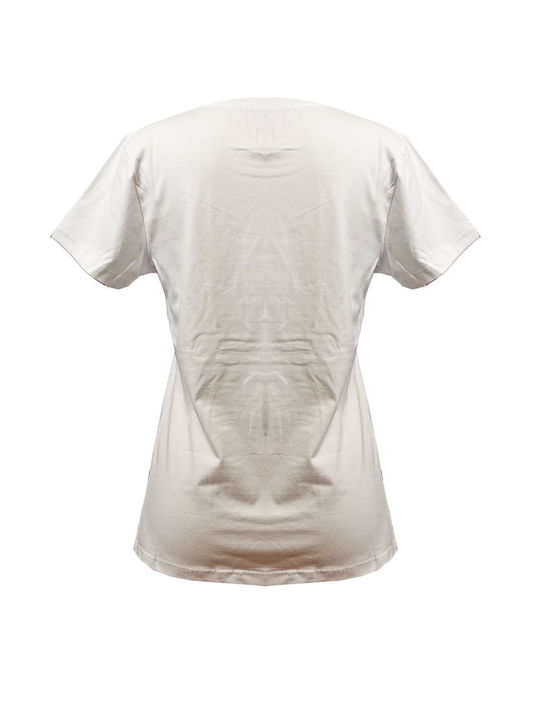 Paco & Co Damen-T-Shirt Base Baumwolle Normal Fit Weiß