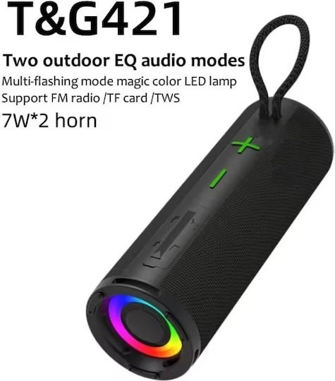 T&G Bluetooth Speaker 14W with Radio and Battery Life up to 4 hours Orange TG-421