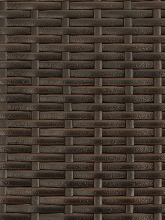 Deckchair Rattan with Cushion Brown 2pcs 70x98cm.