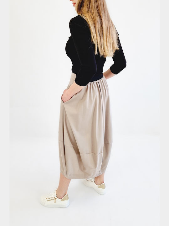 Brak Maxi Skirt in Beige color