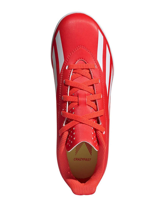 Kids Soccer Cleats X CRAZYFAST Club Molded Red