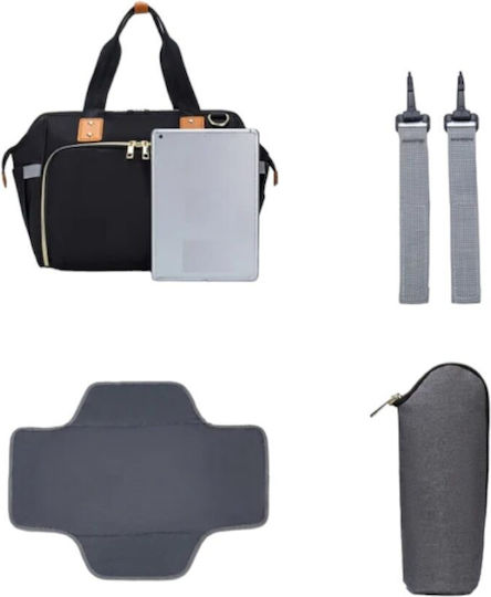 Queen Mother Shoulder/Hand Diaper Bag Black