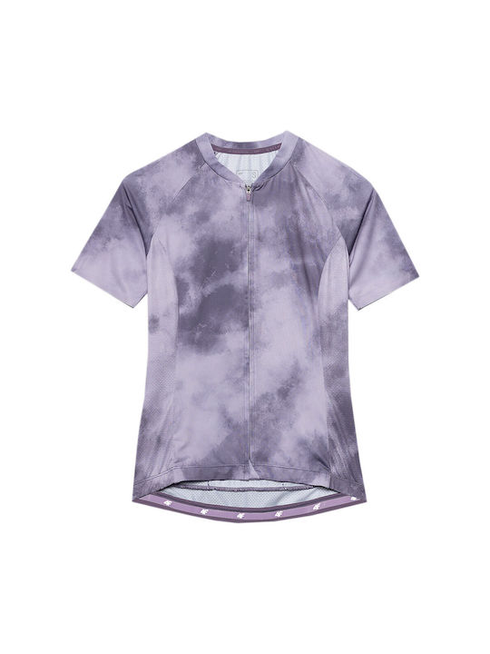 4F Cycling Short Sleeves Cycling Jersey Purple