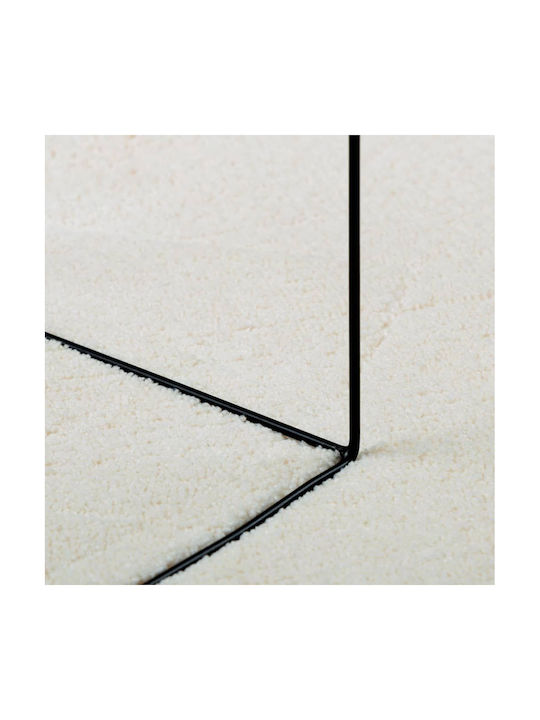 vidaXL Oviedo Rug Round Cream