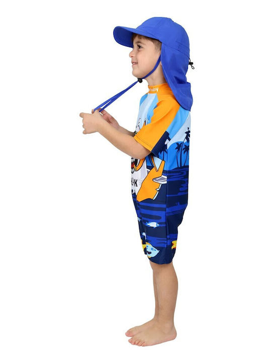 Kinder-Badeanzug Blau mit UV-Schutz