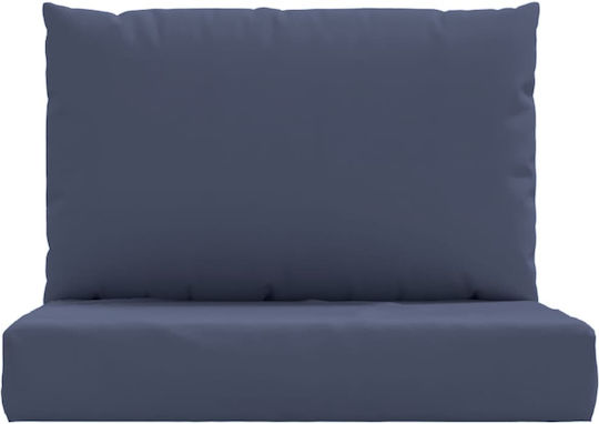 vidaXL Waterproof Bench Cushion for Palette with Backrest Navy Blue 2 Pieces 60x60cm