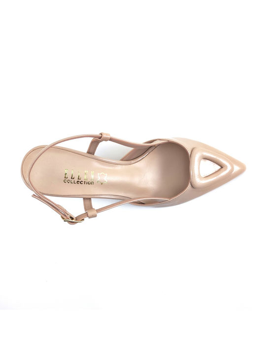 Damen Lackleder Pumps Ellen 51620-8 Nude Nude