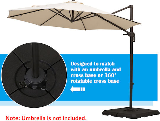 Outsunny Umbrella Stand made of Plastic Black 100x100cm 4pcs