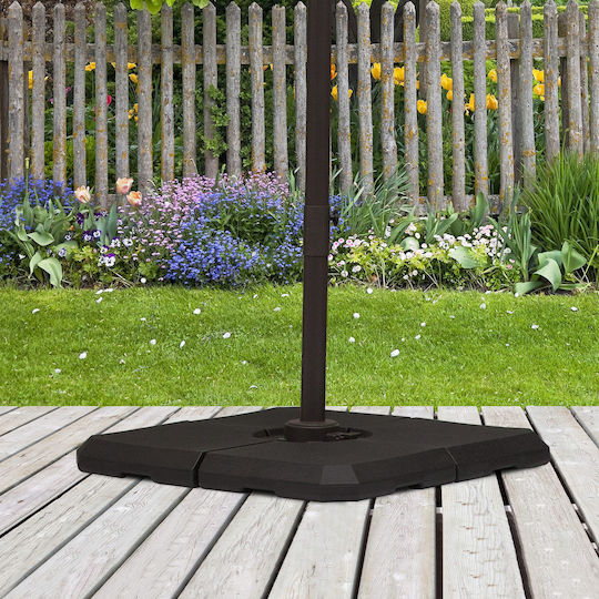 Outsunny Umbrella Stand made of Plastic Black 100x100cm 4pcs