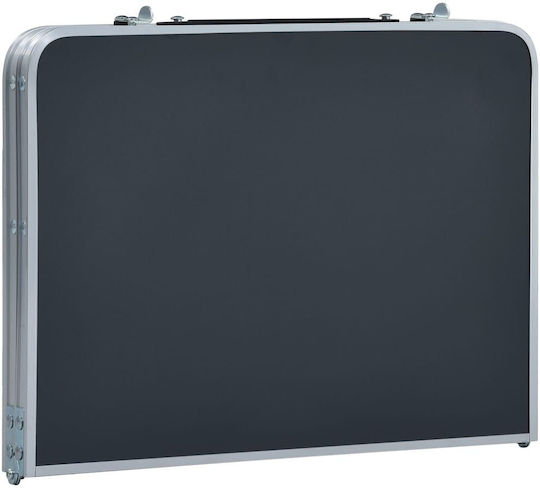 Vidaxl Сгъваема Къмпинг Маса Сива 60 x 40 см Алуминий Сива