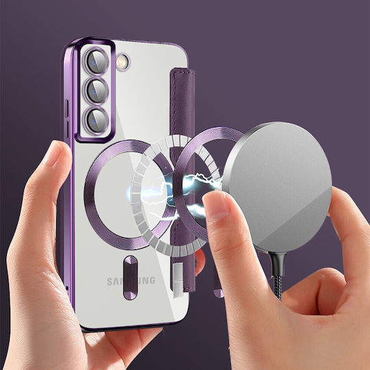 Erbord Wallet Piele artificială / Silicon Violet (Galaxy S22 5G)