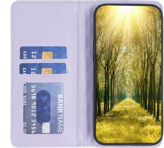 Binfen Diamond Lattice Wallet Din Piele Artificială Violet Redmi Note 13 5G