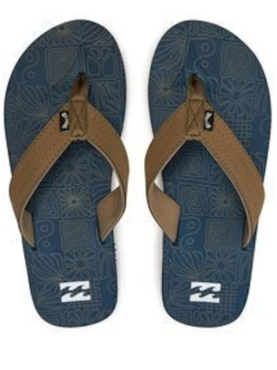 All Day Theme Men's Flip Flops Blue
