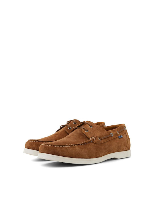 Suede Ανδρικά Boat Shoes σε Μπεζ Χρώμα