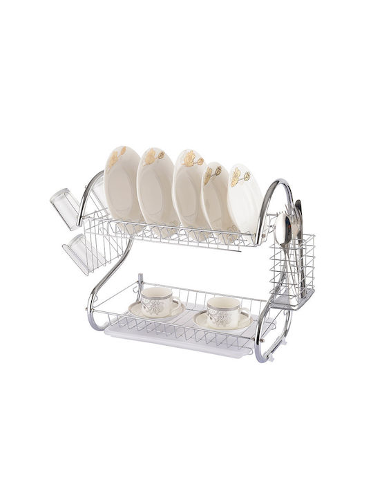 Cheffinger Metallisches Silber Geschirrabtropfer 43x26x39cm