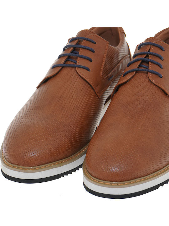 Men's Synthetic Leather Casual Shoes Tabac Brown