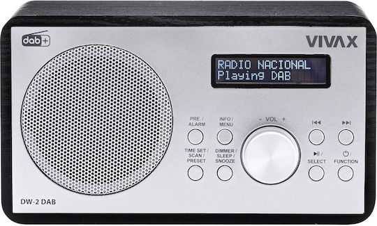 Vivax DW-2 DAB Cu alimentare la rețea DAB+ cu Bluetooth Negru