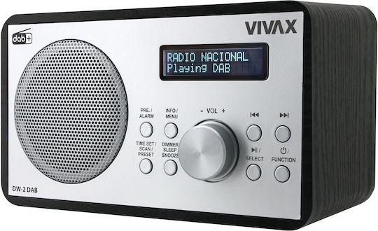 Vivax DW-2 DAB Cu alimentare la rețea DAB+ cu Bluetooth Negru