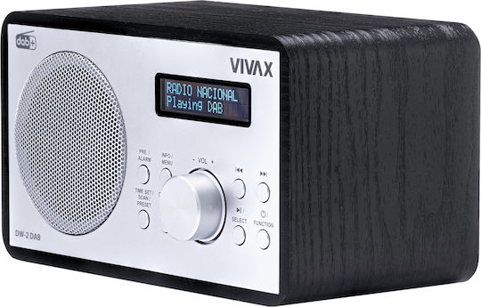 Vivax DW-2 DAB Cu alimentare la rețea DAB+ cu Bluetooth Negru