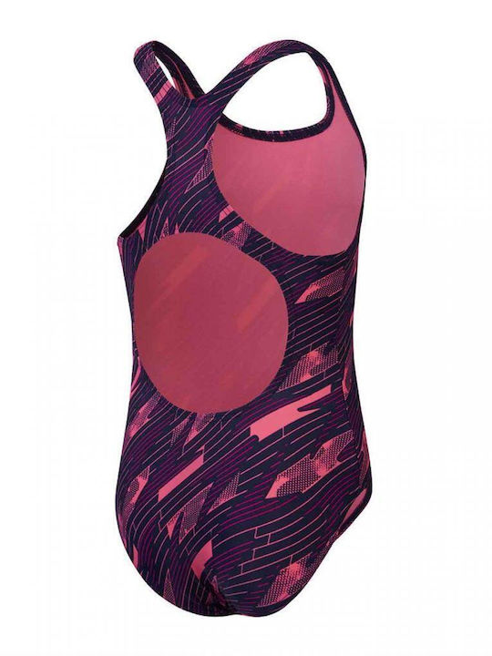 Speedo Hyperboom Allover Swimsuit K Black Pink