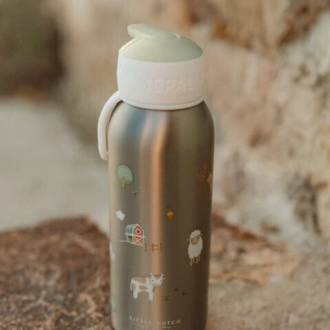 Little Dutch Неръждаем Термос Flip-up Campus Little Farm 350ml