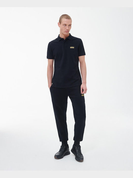 Barbour B.intl Men's Short Sleeve Blouse Polo Black